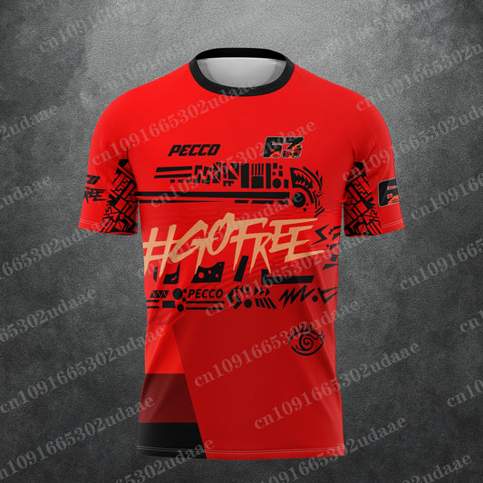 2025 new number 63 driver Pecco Bagnaia racing enthusiast summer children's adult fashionable breathable T-shirt