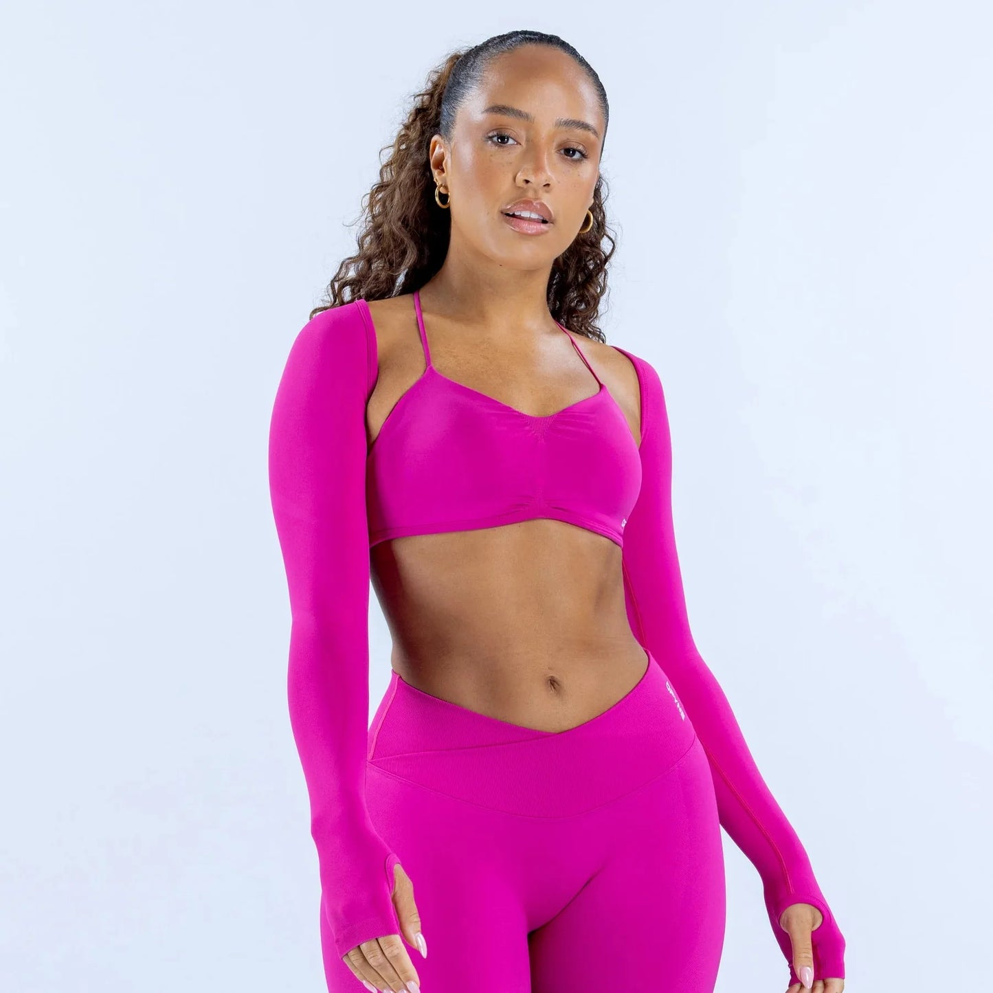 New seamless cross waist bra for women, long sleeved shawl yoga shorts, hip lifting pants, fitness yoga suit set